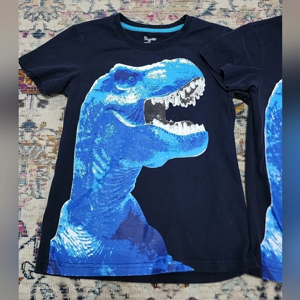 Frogwill Boys Navy Graphic Tyrannosaurus Top, sz 7T (Prive Per Shirt)